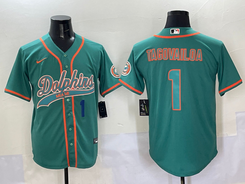 Men 2025 NFL Nike Miami Dolphins 1 Tagovailoa green jerseys style 4